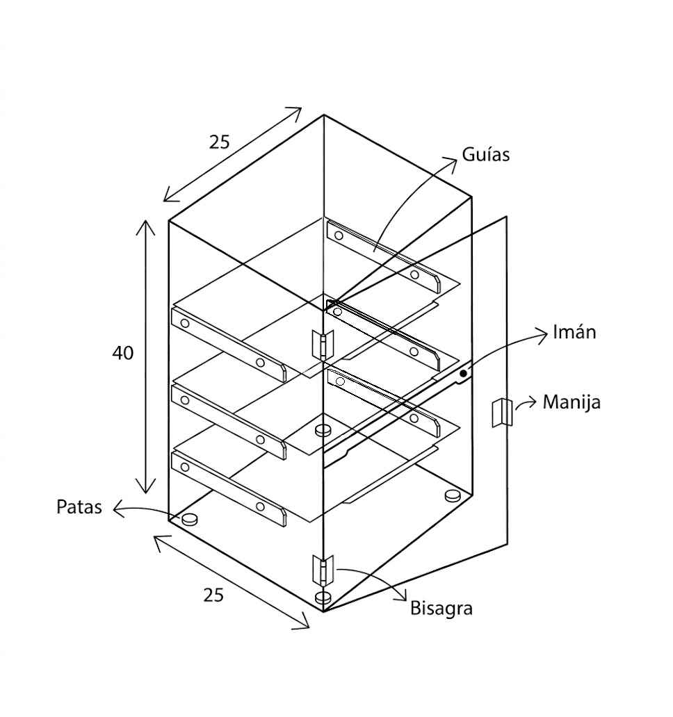Exhibidor de donas y pastelería ideal para mostrador - Vista 6