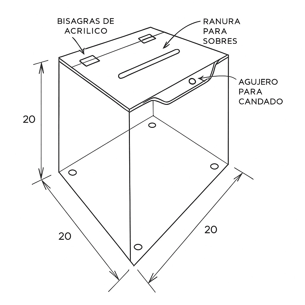 Urna para sorteos, sugerencias o propinas - Vista 7